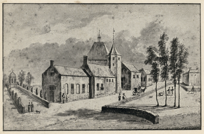 603343 Gezicht op de overgebleven gebouwen van de abdij Oudwijk.